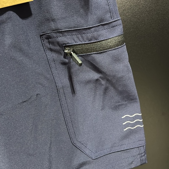 Trunks & Swim Co. Lined,elastic drawstring waist, pockets,stretch pull on cargo - Picture 3 of 7
